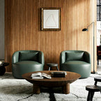 Ashlie Faux Leather Swivel Chair