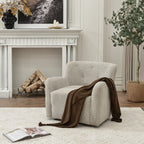 Vestie Chenille Swivel Barrel Chair