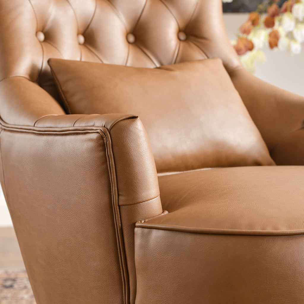 Letitia Faux Leather Wingback Chair