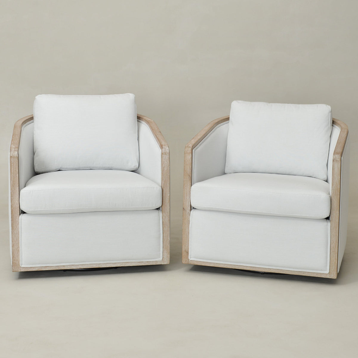 Claude Performance Linen Swivel Chair