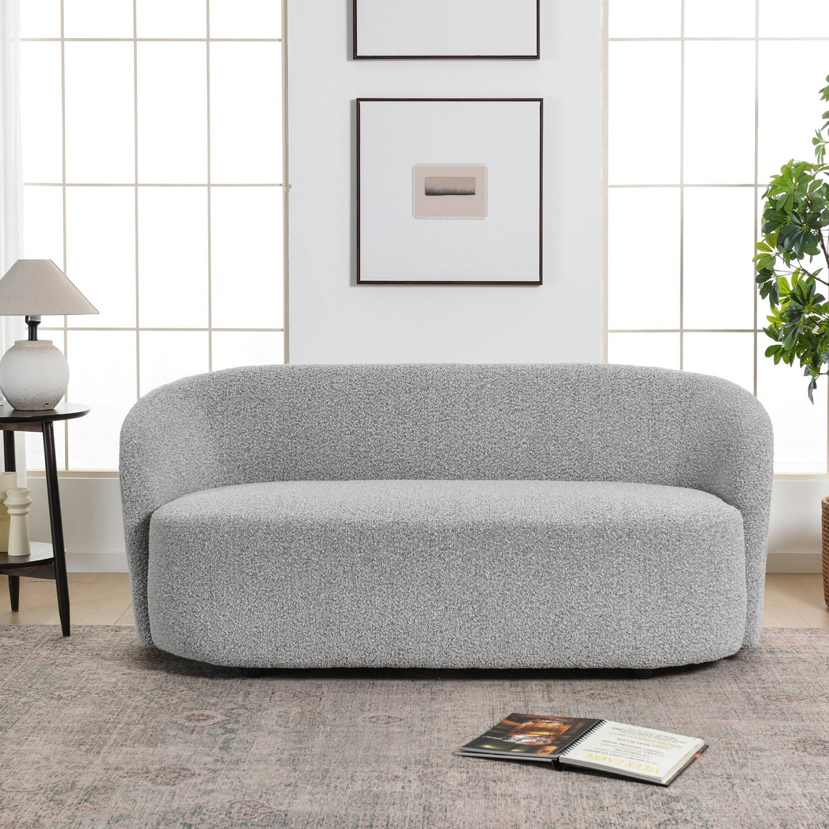 Everitte Bouclé Loveseat Sofa