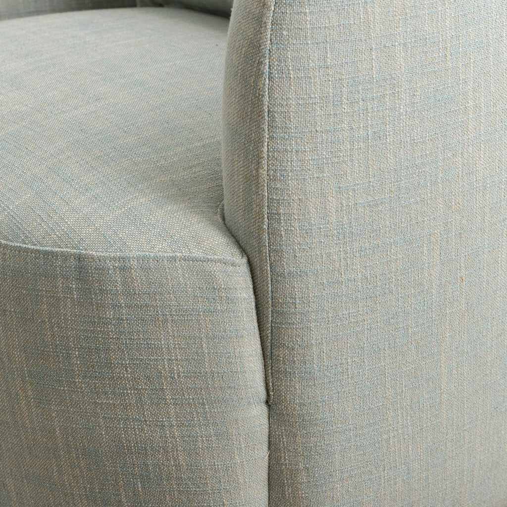 Ashlie Linen Swivel Barrel Chair