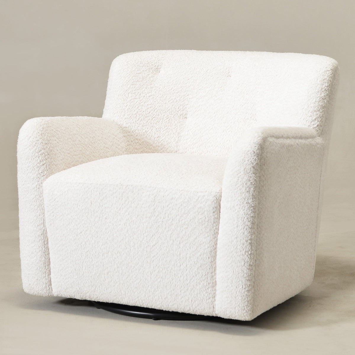 Vestie Chenille Swivel Barrel Chair