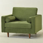 Tiziano Tufted Armchair with Accent Pillows