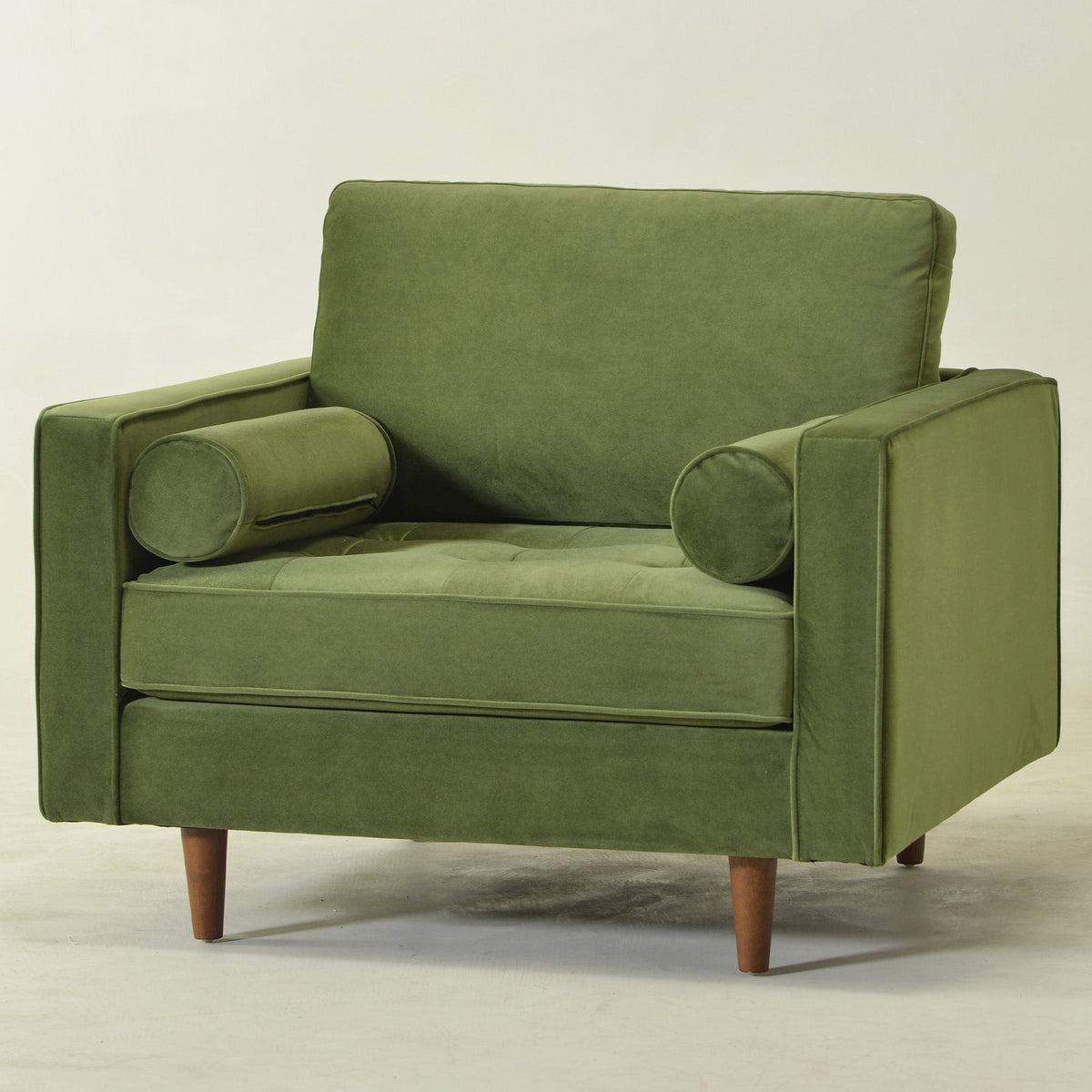 Tiziano Tufted Armchair with Accent Pillows