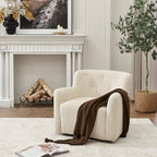 Vestie Chenille Swivel Barrel Chair