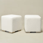 Ida Bouclé Square Ottoman