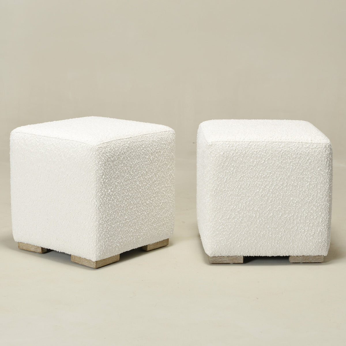 Ida Bouclé Square Ottoman