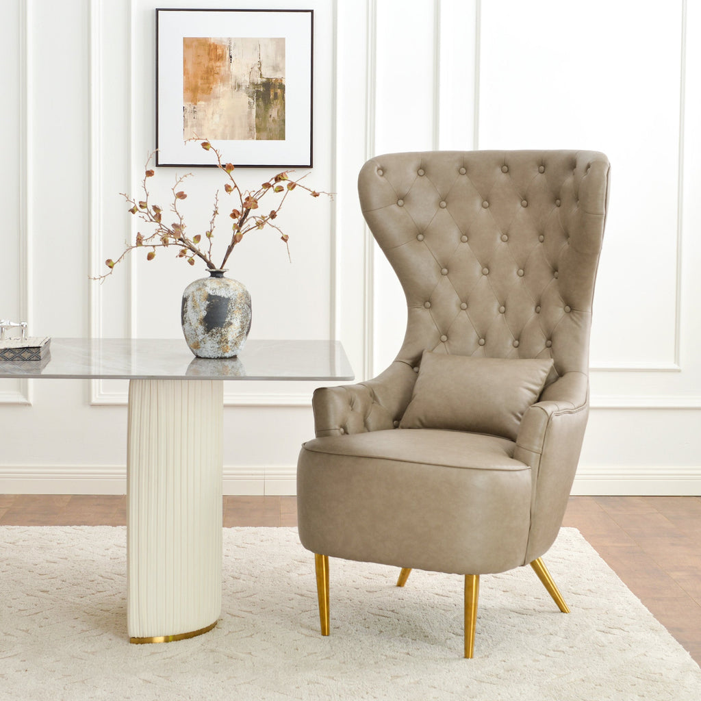 Letitia Faux Leather Wingback Chair