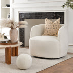 Ashlie Bouclé Swivel Barrel Chair