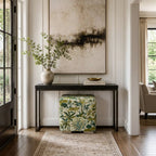 Teratect Exclusive | Ida Embroidered Fabric Square Ottoman