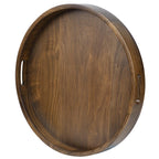 Teratect Round Black Walnut Serving Tray
