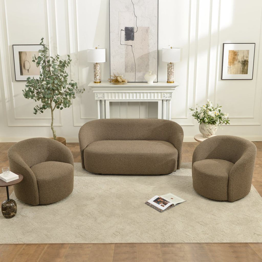 Everitte Bouclé Loveseat Sofa