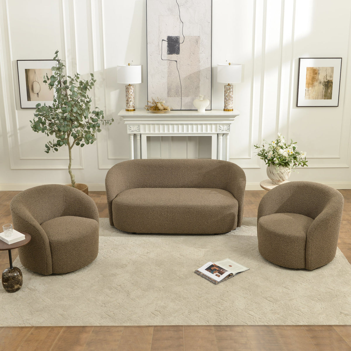 Everitte Bouclé Loveseat Sofa