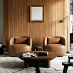 Ashlie Faux Leather Swivel Chair