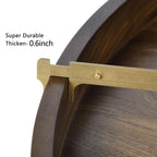 Teratect Round Black Walnut Serving Tray