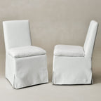 Diane Slipcover Performance Dining Chair with Casters