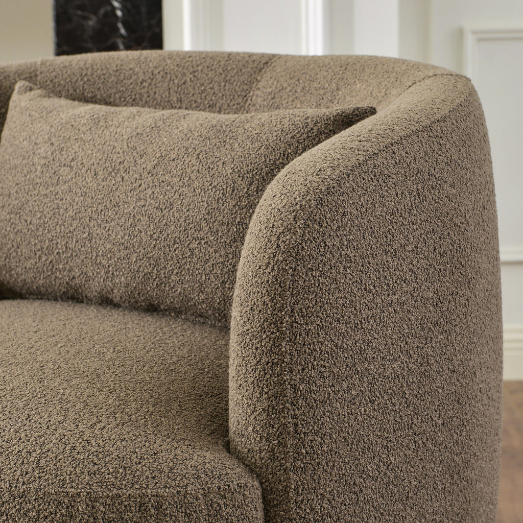 Ashlie Bouclé Swivel Barrel Chair
