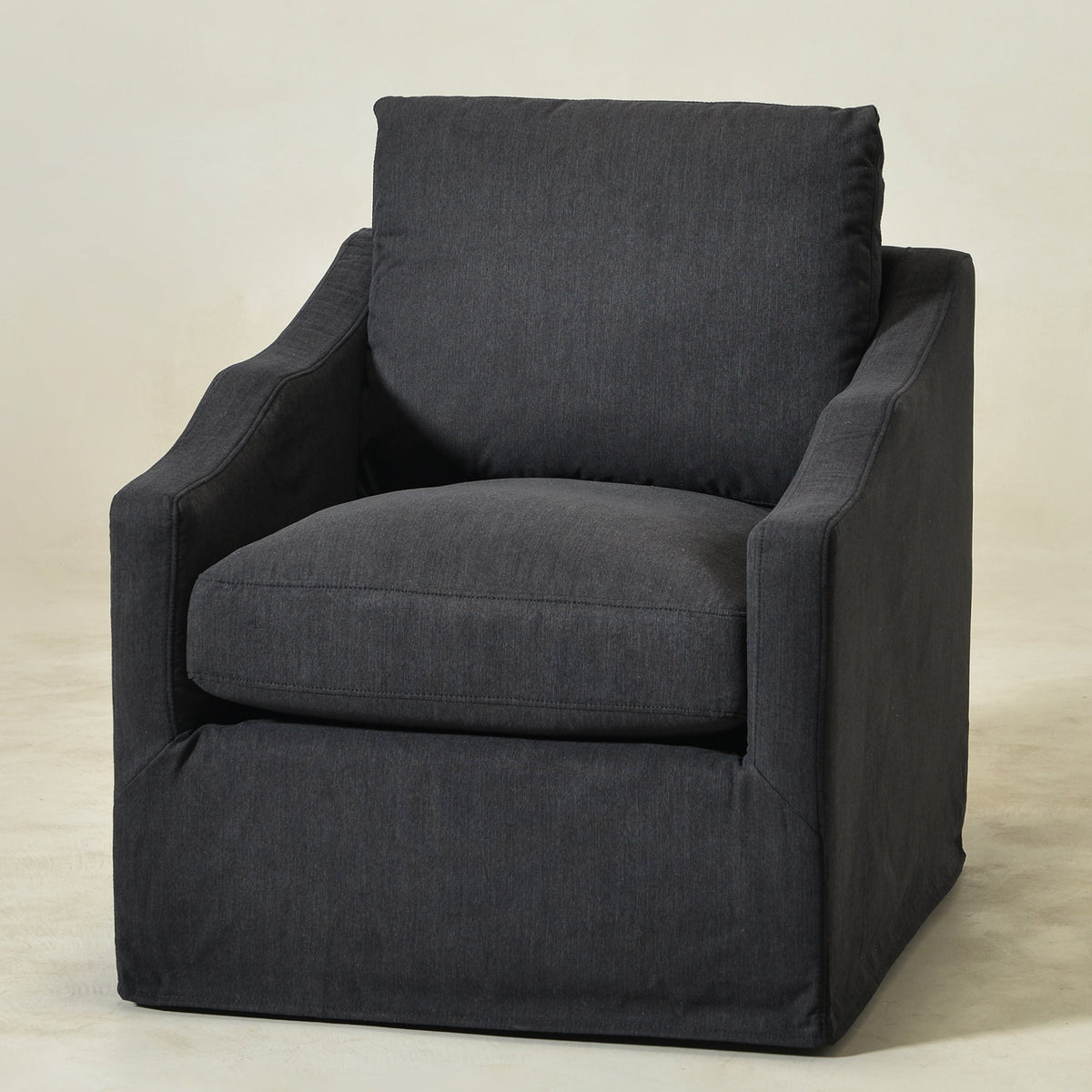 Charles Slipcover Swivel Barrel Chair
