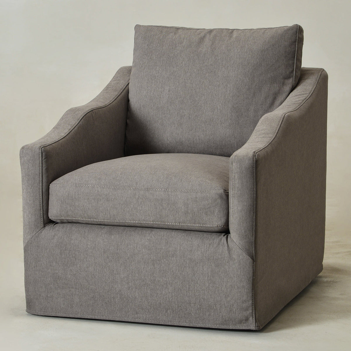 Charles Slipcover Swivel Barrel Chair