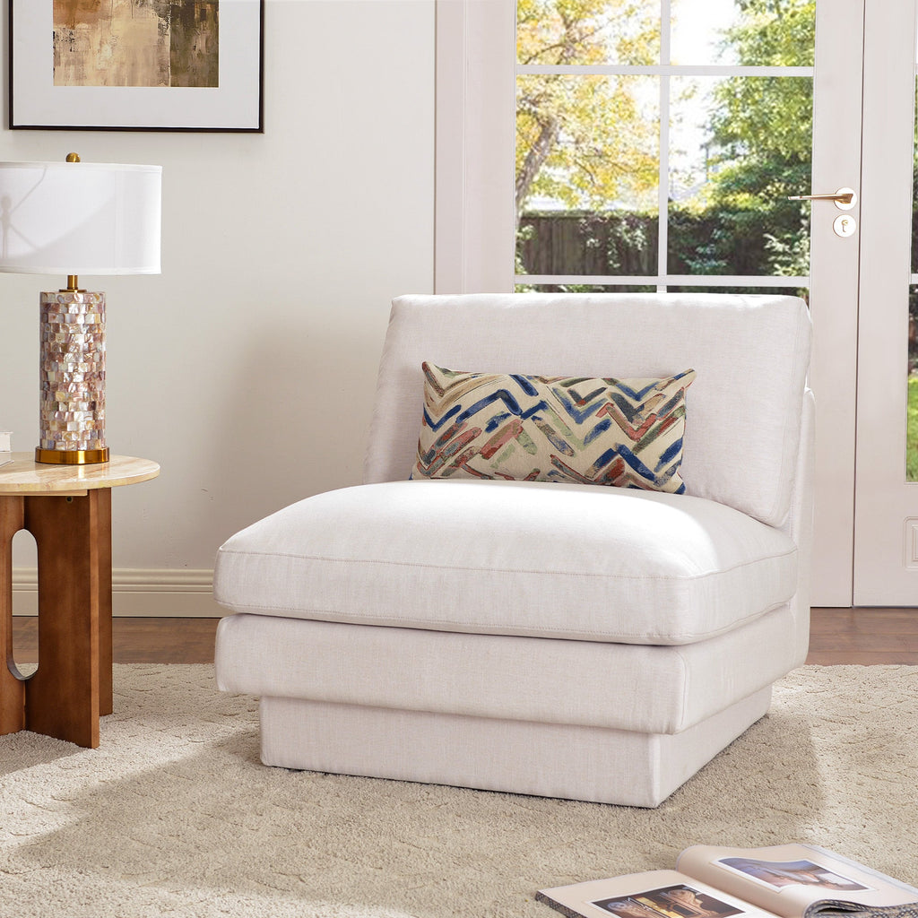 Montyne Linen Armless Chair