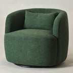 Ashlie Bouclé Swivel Barrel Chair