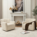 Vestie Chenille Swivel Barrel Chair