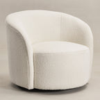Everitte Bouclé Swivel Barrel Chair