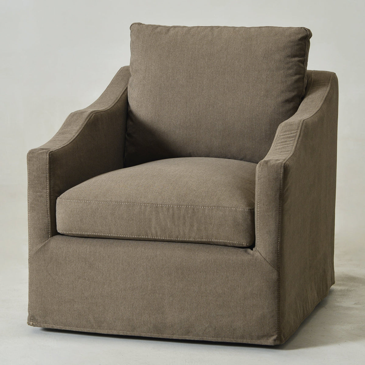 Charles Slipcover Swivel Barrel Chair
