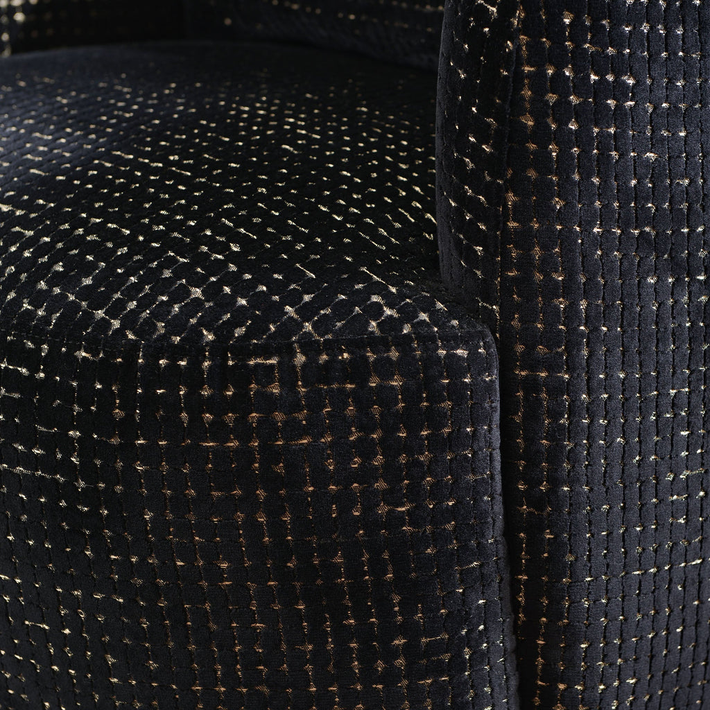 Teratect Exclusive | Ashlie Sculpted Jacquard Swivel Barrel Chair