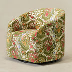 Teratect Exclusive | Susie Botanical Jacquard Swivel Barrel Chair