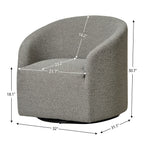 Susie Premium Bouclé Swivel Barrel Chair