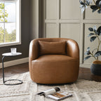 Ashlie Faux Leather Swivel Chair