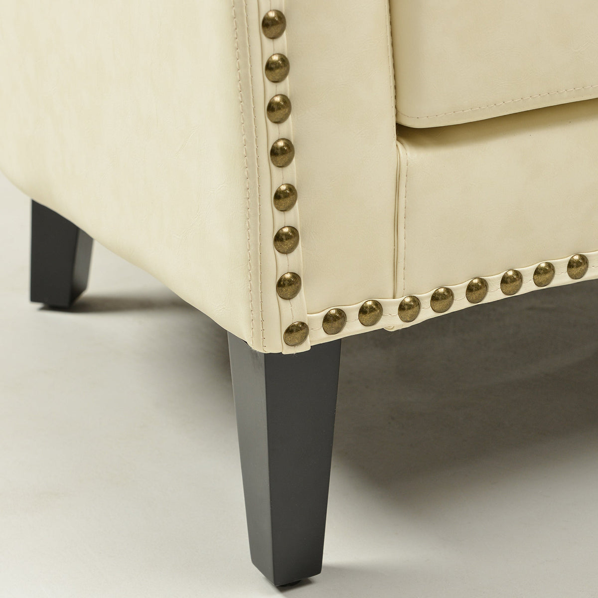 Logan Faux Leather Tufted Loveseat