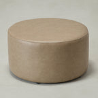 Elof Faux Leather Ottoman