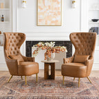 Letitia Faux Leather Wingback Chair