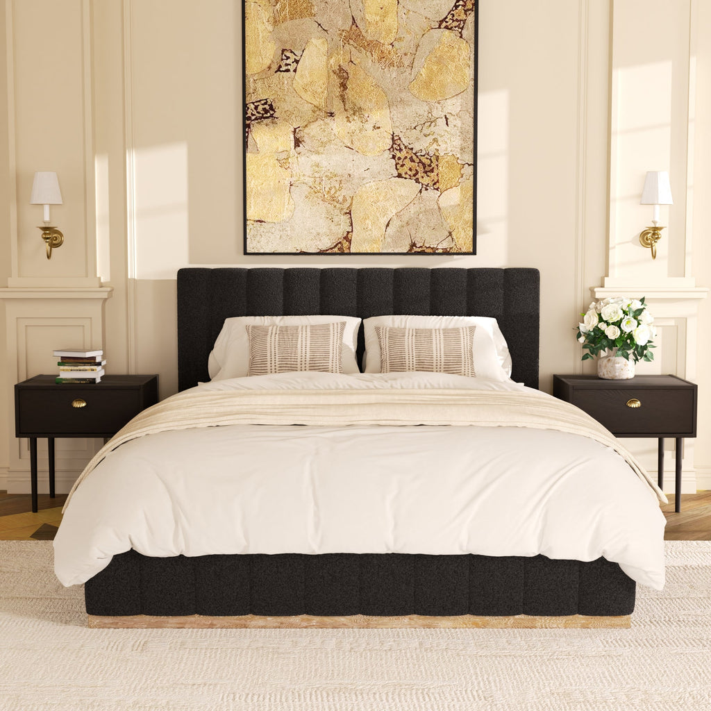 Agnes Bouclé Platform Bed