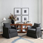 Eliza Slipcover Swivel Barrel Chair