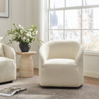 Susie Premium Bouclé Swivel Barrel Chair