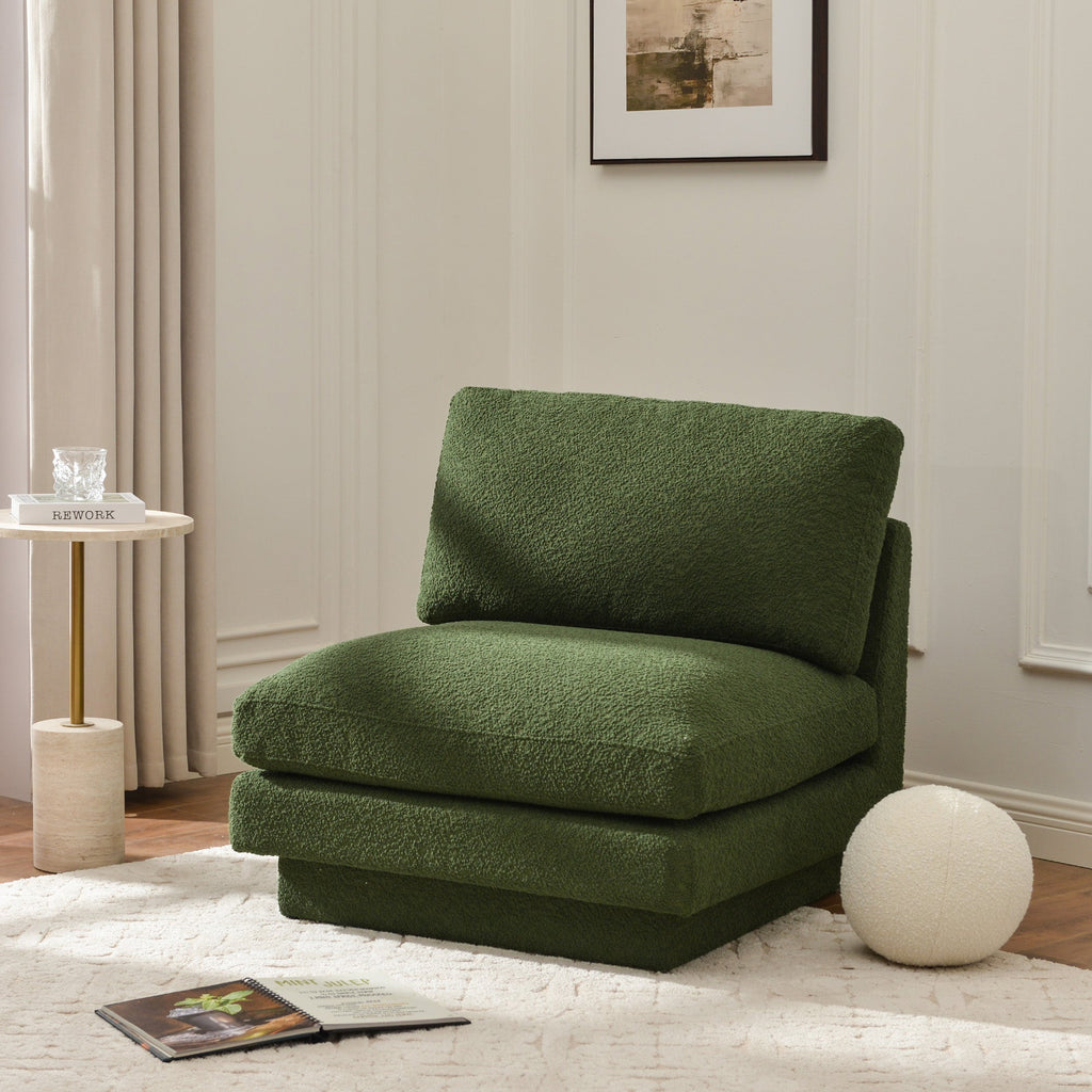 Montyne Bouclé Armless Chair