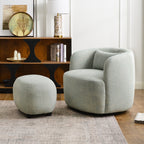 Ashlie Linen Swivel Barrel Chair