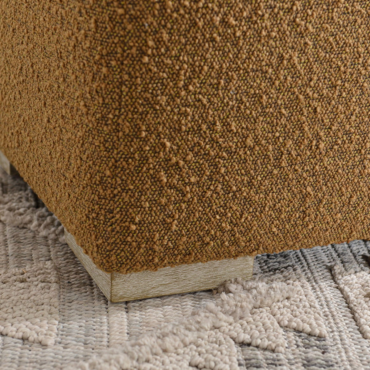 Ida Bouclé Square Ottoman
