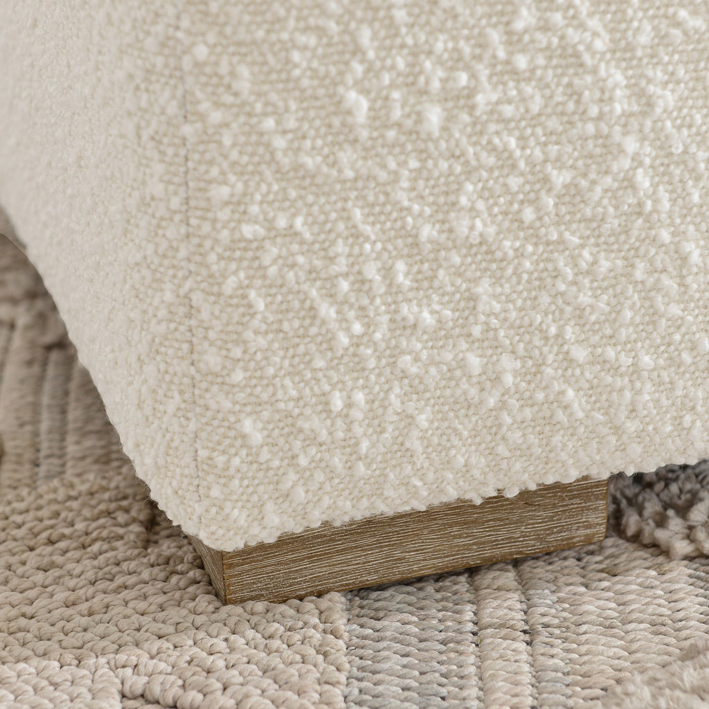 Ida Bouclé Square Ottoman