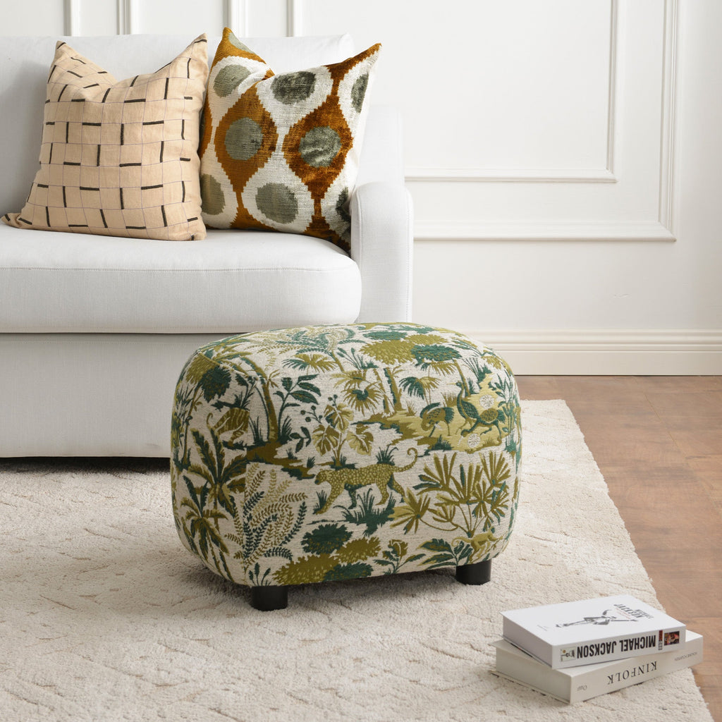 Teratect Exclusive | Elmer Embroidered Fabric Ottoman