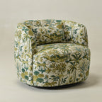 Teratect Exclusive | Ashlie Embroidered Fabric Swivel Chair