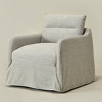 Clara Linen Slipcover Swivel Chair