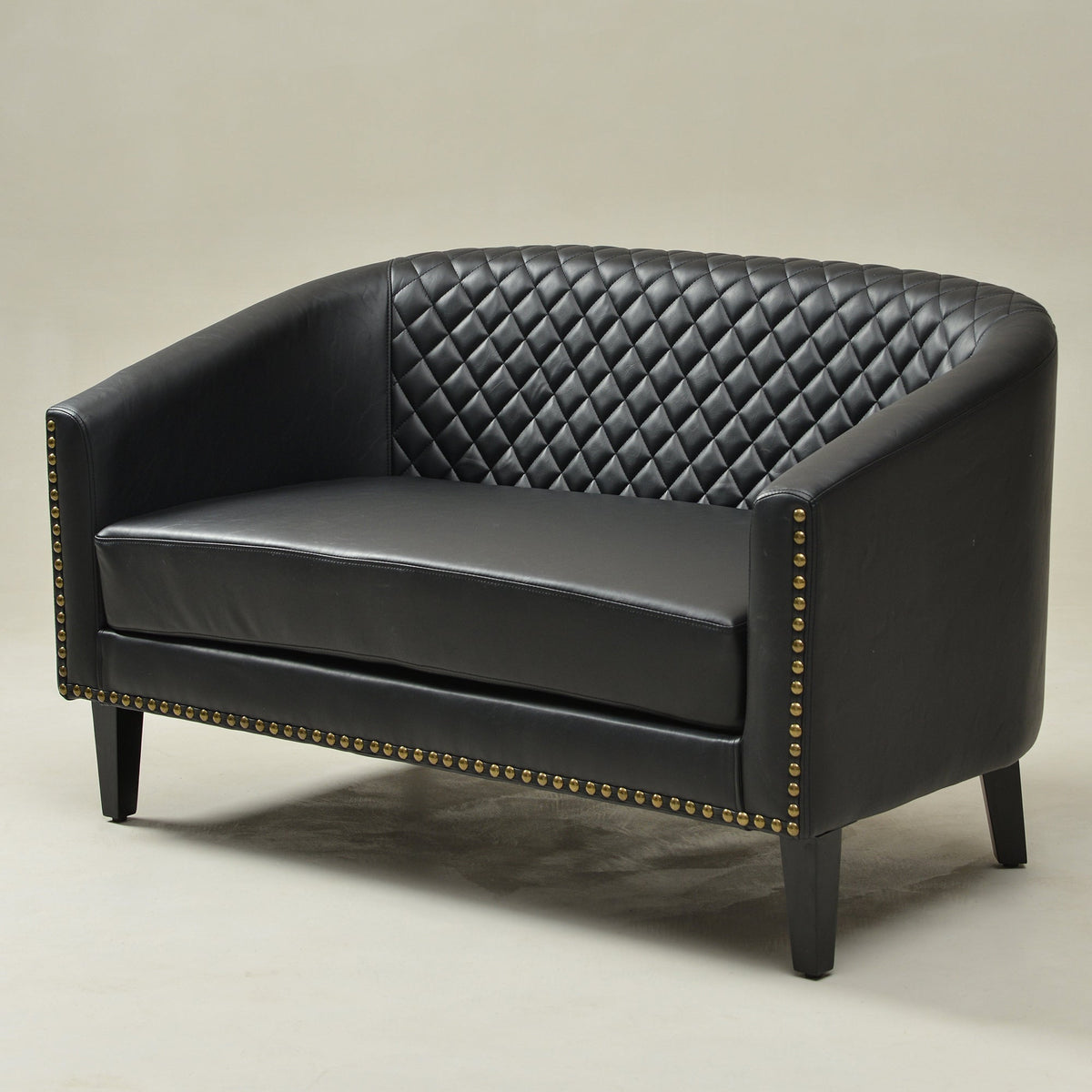 Logan Faux Leather Tufted Loveseat