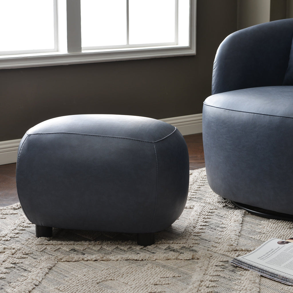 Elmer Faux Leather Ottoman
