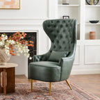 Letitia Faux Leather Wingback Chair