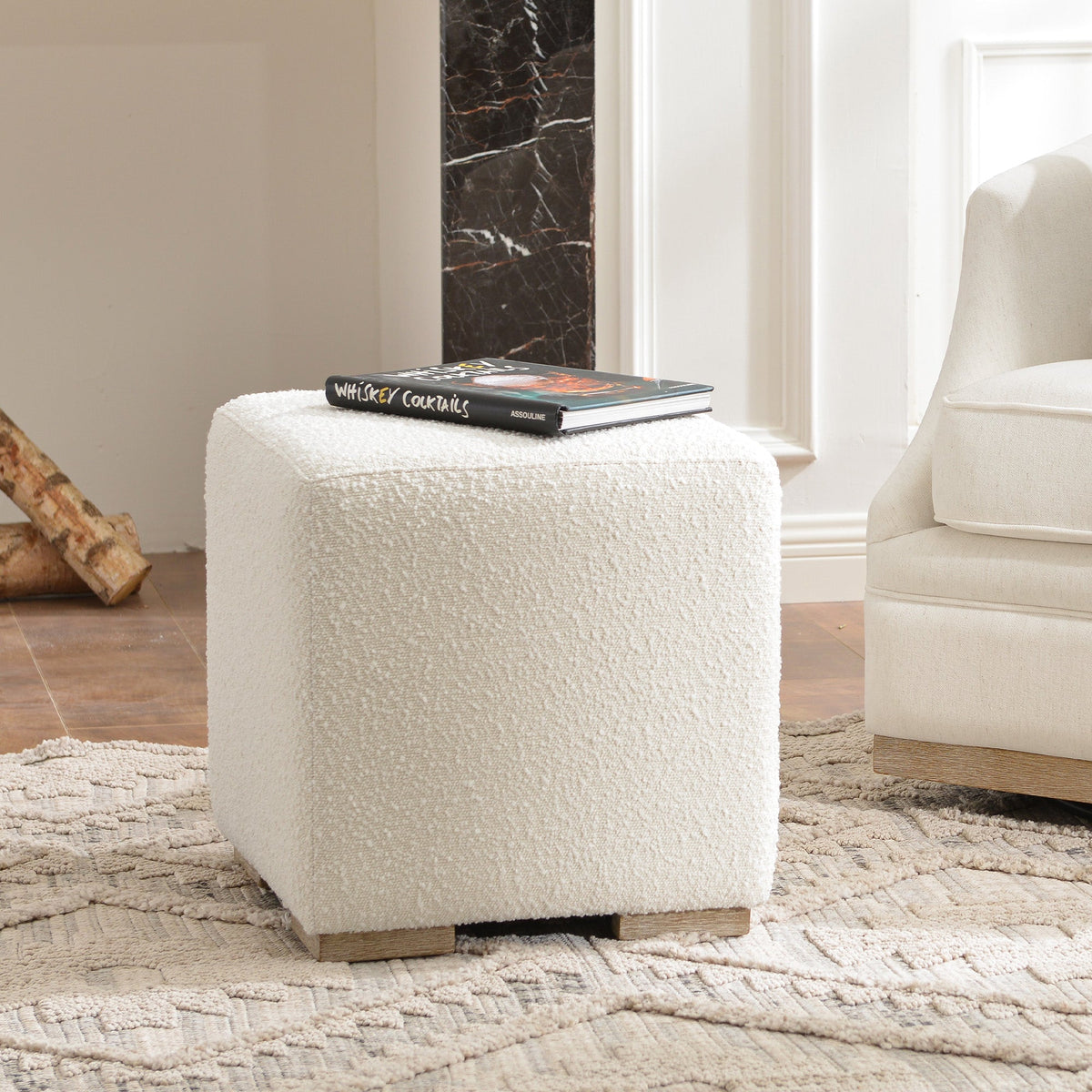 Minerva Linen Swivel Barrel Chair
